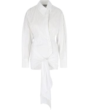 The Attico The Strapped Shirt Dress - White