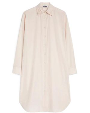 Jil Sander 266 Emb Shirt Dress - White