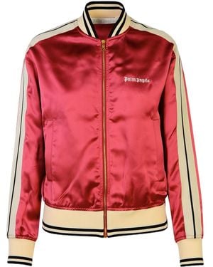 Palm Angels Tiziano Viscose Bomber Jacket - Red