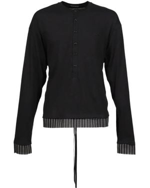 Ann Demeulemeester Long-Sleeved Top - Black