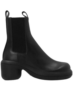 Jil Sander Round-Toe Ankle Boots - Black