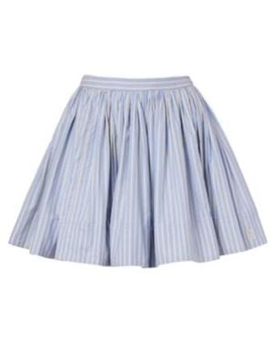 Rabanne Striped Cotton Miniskirt - Blue
