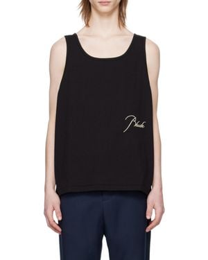 Rhude Logo Embroidered Vest - Black