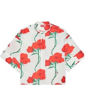 KENZO Archive Rose Short Sleeve Shirt - Red