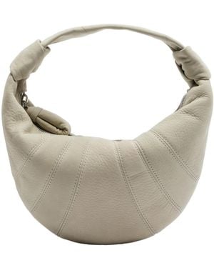 Lemaire Fortune Croissant Mini Leather Shoulder Bag - Grey