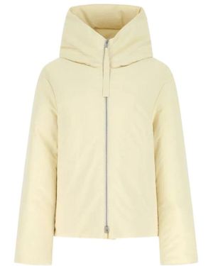 Jil Sander Cropped Zipped Down Jacket - Natural