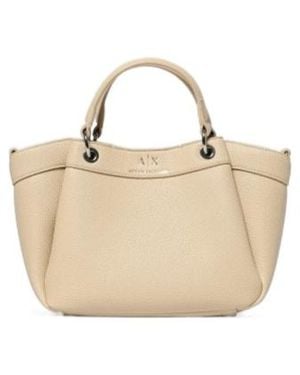 ARMANI EXCHANGE Logo-Print Tote Bag - Natural