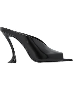 Lanvin Midnight Step Peep Toe Sandals - Black