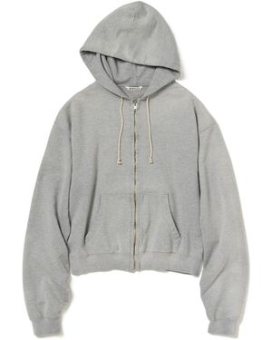 AURALEE Product Dyed Pima Light Sweat Zip Parka - Gray