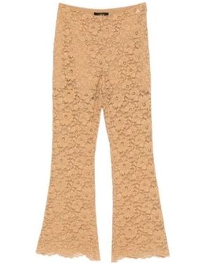 Twinset Floral-Lace Trousers - Natural