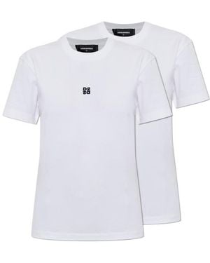 DSquared² Two-Pack Of Crew Neck Short-Sleeved T-Shirts - White