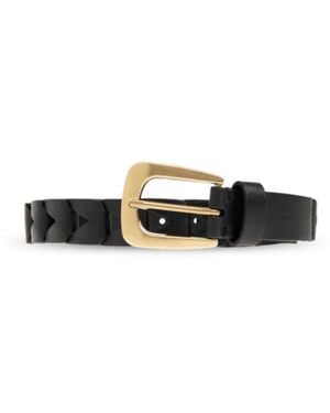 AllSaints Buckle-Detail Belt - White