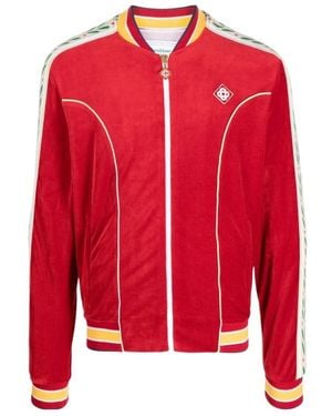 CASABLANCA Velour Tracksuit Jacket - Red