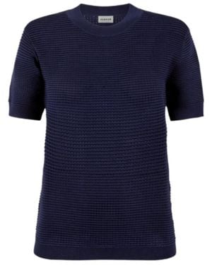 P.A.R.O.S.H. Waffle-Knit Short-Sleeve T-Shirt - Blue