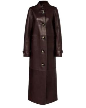 Acne Studios Leather Coat - Brown
