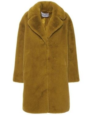 Stand Studio Long-Sleeved Faux Fur Coat - Green
