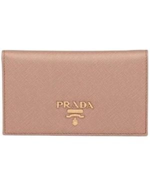 Prada Small Saffiano Leather Wallet - Pink