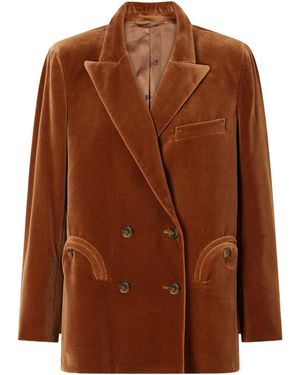 Blazé Milano Everynight Cotton-Velvet Blazer - Brown