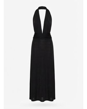 AYA MUSE Zirra V-Neck Midi Dress - Black