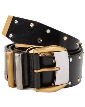 Versace Medusa Studded Belt - Black