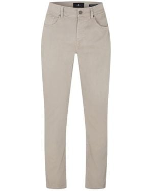 7 For All Mankind Straight Sateen Trouser - Gray