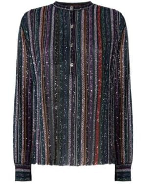 Missoni Sequin-Striped Blouse - Black