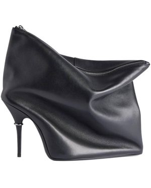 Balenciaga Calfskin Wader Clutch Bag - Black