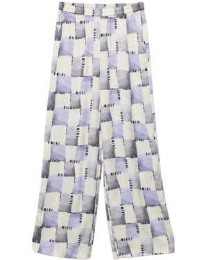 Emporio Armani Patterned Trousers - Blue
