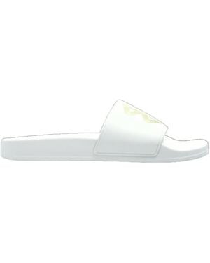Balenciaga Bb Logo Pool Slide Sandals - White