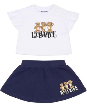 Moschino Ruffled Skirt Set - Blue