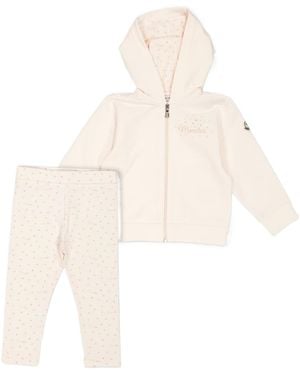 Moncler Two-Piece Fleece Tracksuit Set - Natural