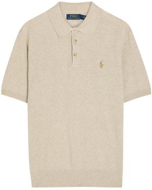 Polo Ralph Lauren Short-Sleeved Knitted Polo Shirt - White