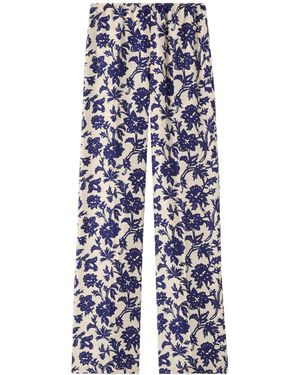 Loro Piana Printed Casual Pants - Blue