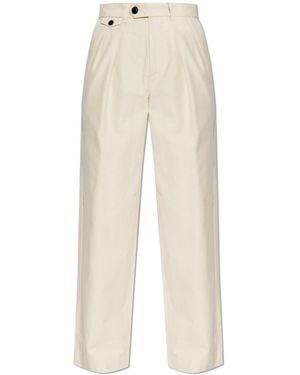 AllSaints Conway Buttoned Pleated Pants - White