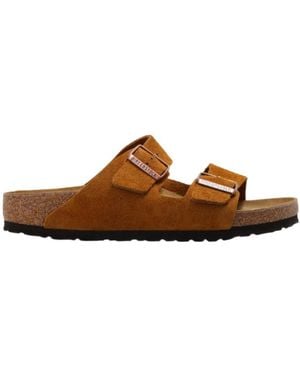 Birkenstock Arizona Double Buckled Slip-On Sandals - Brown