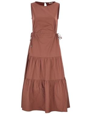 Peserico Sleeveless Midi Dress - Brown