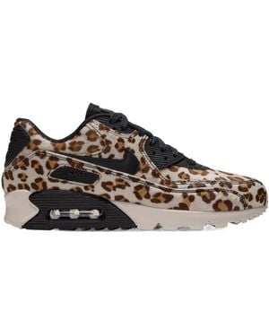 Nike Leopard-Print Plush Patchwork Casual Running Shoes - Brown