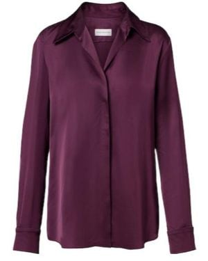 Dries Van Noten Celindra Satin Shirt - Purple