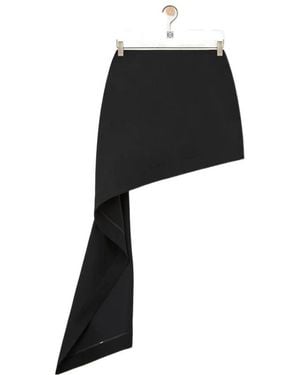 Loewe Asymmetric Silhouette Skirt - Black