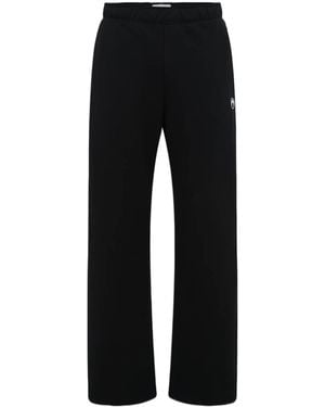 Marine Serre Crescent Moon Embroidered Track Trousers - Black