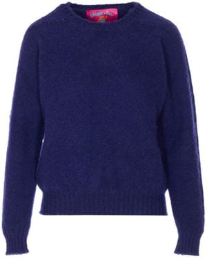 Howlin' Shaggy Bear Striped Knitwear - Blue