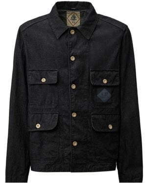 C.P. Company Long-Sleeved Denim Field Jacket - Black
