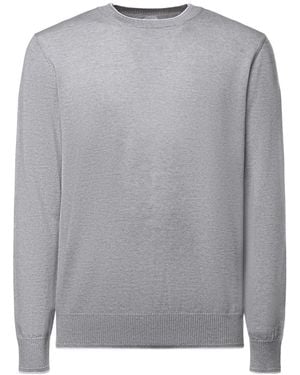 Eleventy Long-Sleeve Knit Top - Gray