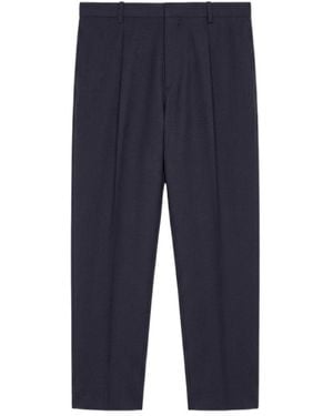 Jil Sander Cropped-Leg Relaxed Trousers - Blue