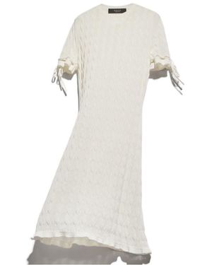 Gucci Braided Cotton Blend Dress - White