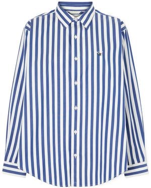 Aimé Leon Dore Striped Cotton-Poplin Shirt - Blue