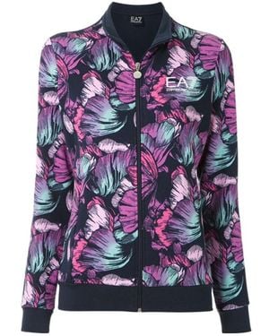 EA7 Logo Casual Coat - Purple