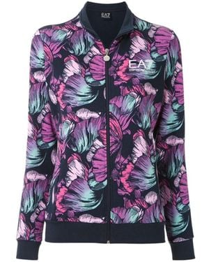 EA7 Logo Casual Coat - Purple