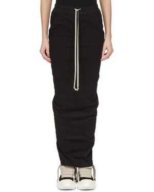 Rick Owens Drawstring Midi Skirt - Black