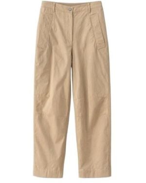 Dries Van Noten Casual Trousers With Belt Loops - Natural
